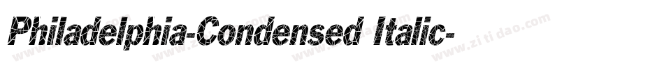 Philadelphia-Condensed Italic字体转换